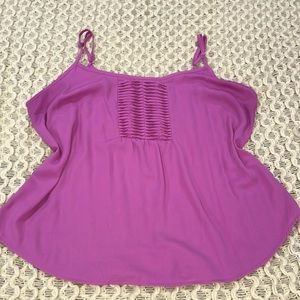 Torrid camisole adjustable spaghetti strap sleeveless ruched panel tank top